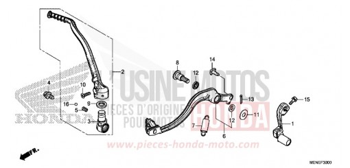 PEDALE/BIE. DE DEMARREUR DE KICK CRF450RE de 2014